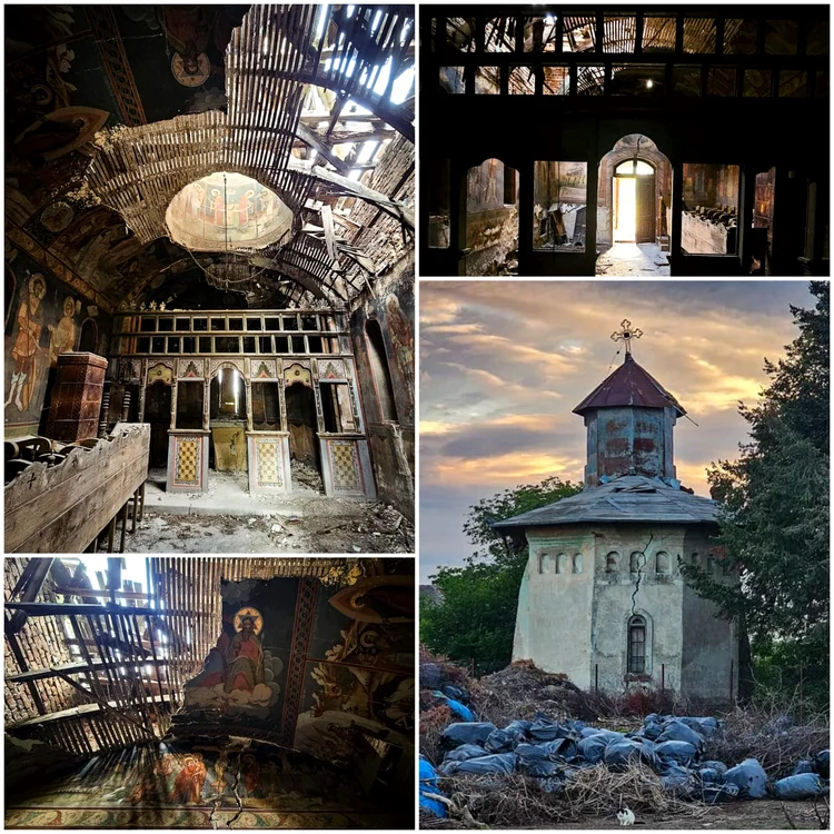 Biserica Schitului Moara Vlăsiei este în paragina Foto: Alex Găvan/Centura Verde