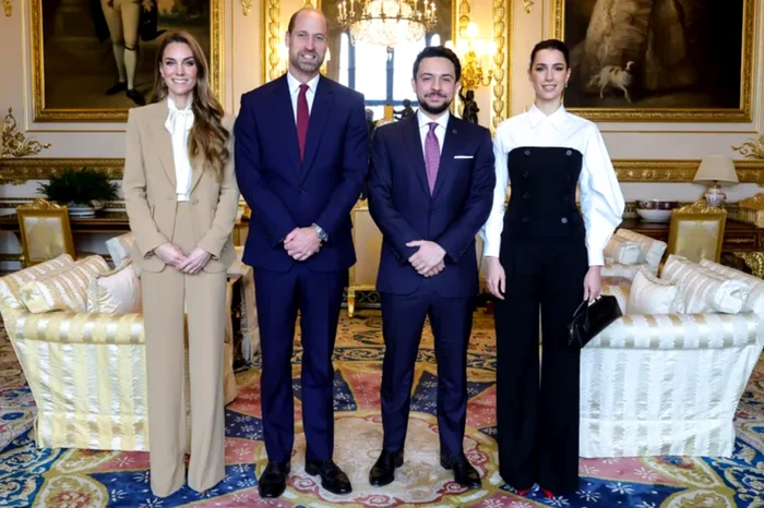 Kate Middleton, Prințul William, Prințul Hussein și Prințesa Rajwa foto Andrew Parsons Kensington Palace 2 jpg