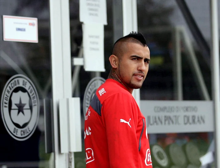 Arturo Vidal, jucător din lotul Columbiei, în vederea Campionatului Mondial din Brazilia FOTO AFP
