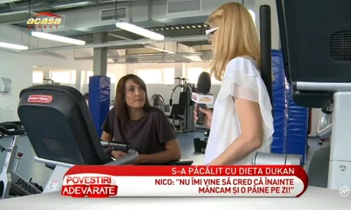 Nico trage din greu la sala de forţă, pentru a da jos kilogramele în plus (captură: Acasă TV) jpeg