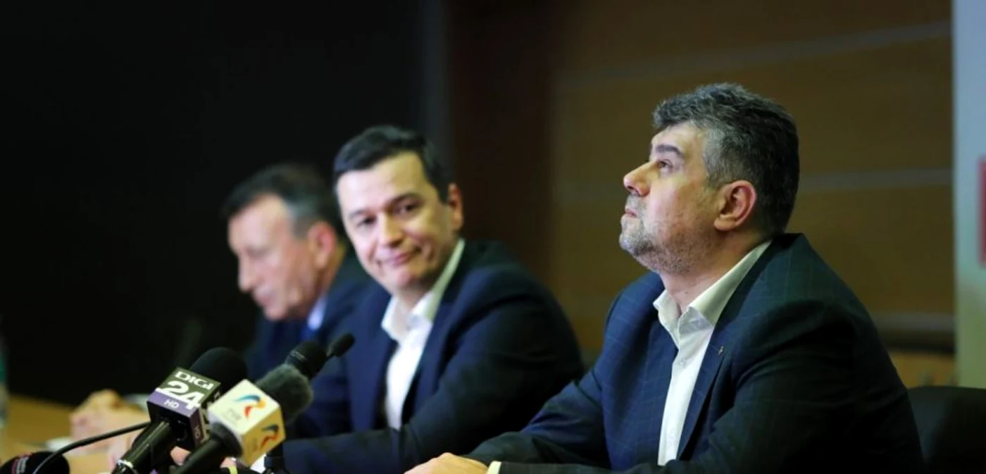 Marcel Ciolacu și Sorin Grindeanu, cu privire la alianța PSD-PNL FOTO Mediafax / Dani Amariei