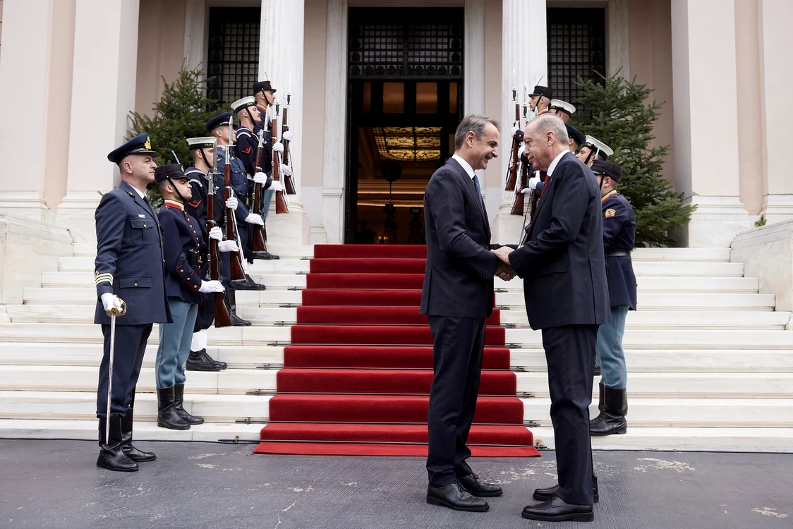 Premierul grec Kyriakos Mitsotakis s-a întâlnit cu Recep Erdogan FOTO: Facebook