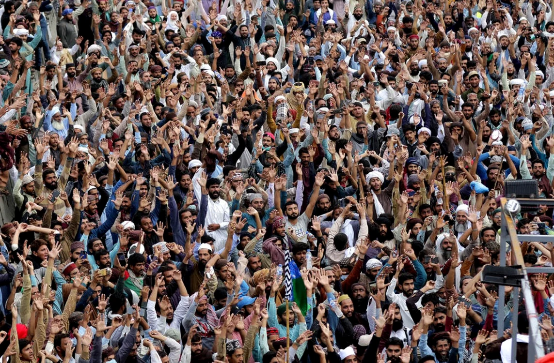Manifestaţie a partidului Tehreek-e-Labbaik Pakistan FOTO EPA-EFE
