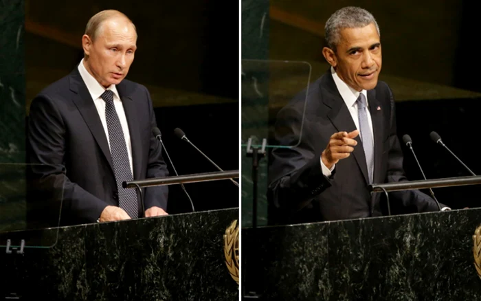 Vladimir Putin şi Barack Obama la Adunarea Generală a ONU FOTO AP