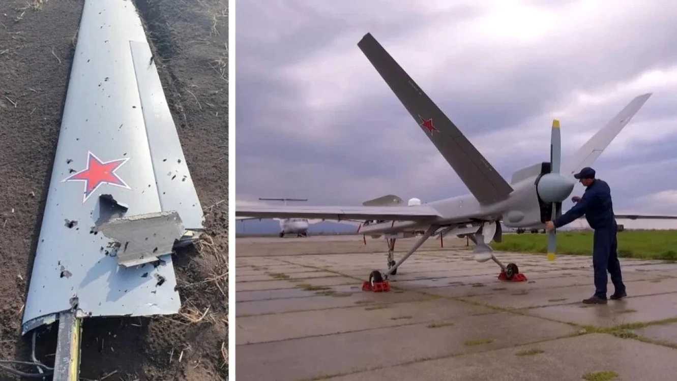 drona-orion-doborata-ucraina-rusia Foto Defenceblog