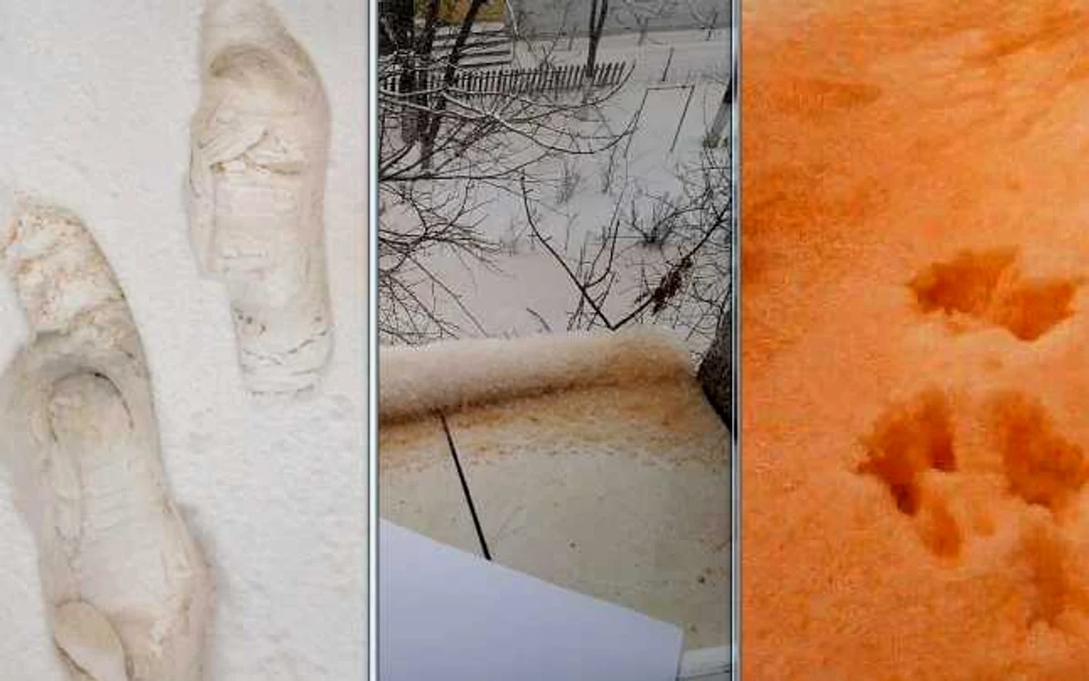 Zăpadă în tente de roz şi portocaliu FOTO Costel Crângan
