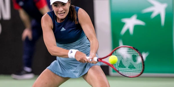Gabriela Elena Ruse în meciul disputat contra Jasminei Paolini din cadrul Billie Jean King Cup by BNP la Cluj-Napoca 17 aprilie 2021 FOTO Inquam Photos / Manases Sandor