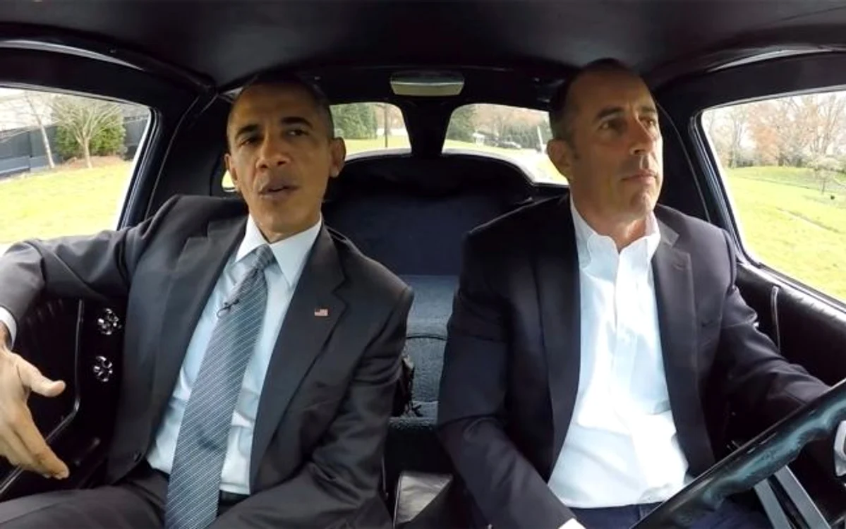 Obama a fost luat la o plimbare cu maşina de Jerry Seinfeldcaptură video