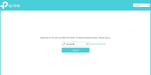 Tp-Link AC5400 Archer 5400X interfata browser