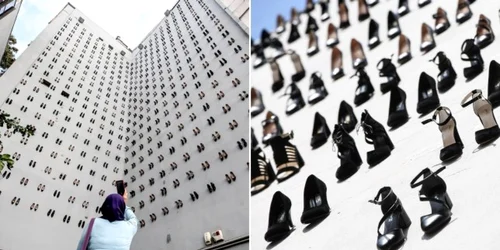 Pantofi femei ucise Turcia/artist Vahit Tuna 