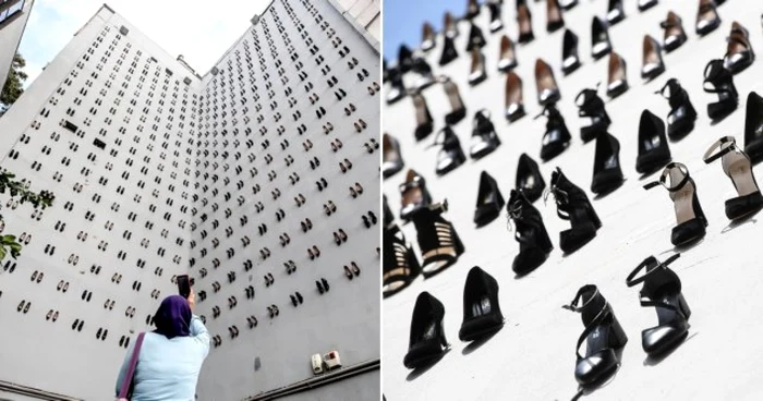 Pantofi femei ucise Turcia/artist Vahit Tuna 