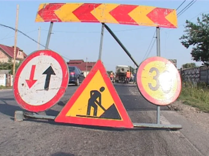 Drumul va fi închis pentru că se fac lucrări de reparații