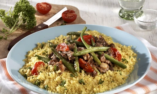 Couscous with Green Beans and Lamb (step by step) jpeg