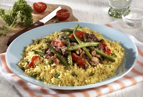 Couscous with Green Beans and Lamb (step by step) jpeg