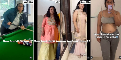 Slăbire 35 kg în 8 luni cu SOP povestea unei tinere din India Colaj Instagram Arhiva personală jpg