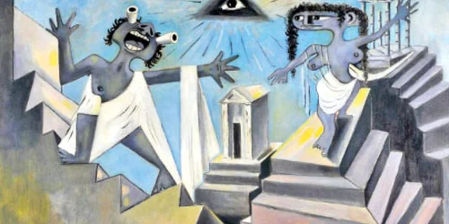 Jean Cocteau, proiect de cortină  pentru spectacolul „Oedipus Rex“, 1952