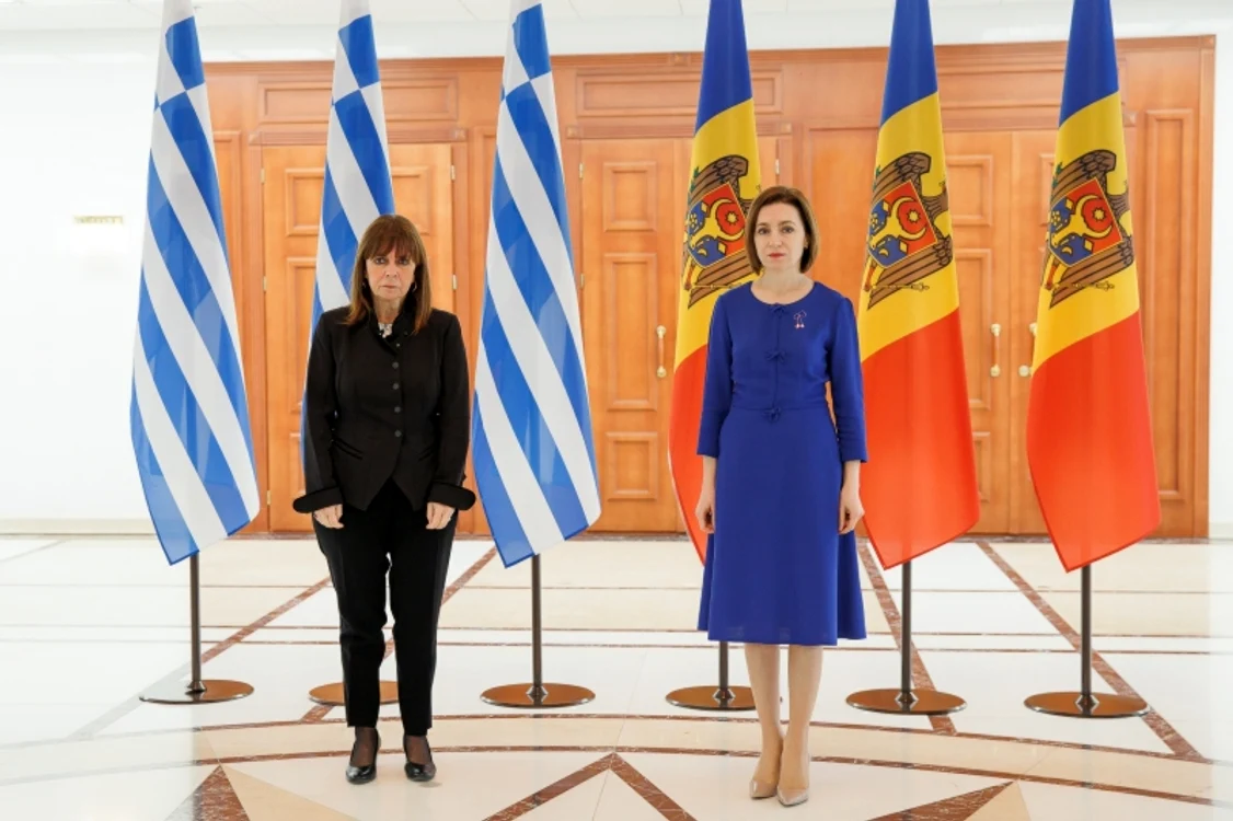 Președinta Greciei a efectuat o vizită la Chișinău, la invitația Maiei Sandu. FOTO: Presedinte.md