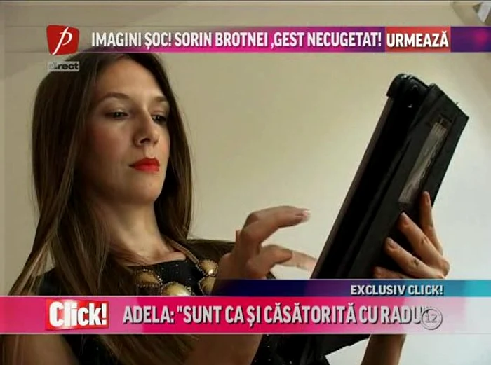 Actriţa este nedespărţită de tabletă