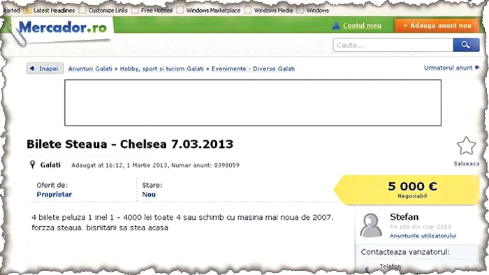 Acestea sunt cele  mai absurde  preţuri la meciul  Steaua - Chelsea