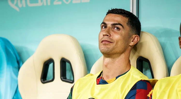 Cristiano Ronaldo, pe banca de rezerve la Cupa Mondială din Qatar. Foto Profimedia