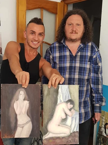 Mihai Trăistariu, alături de fratele său, Vasile FOTO Adevărul