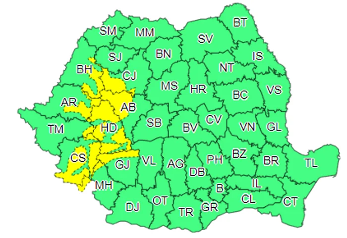 Ploi abundente în mai multe județe FOTO meteoromania.ro
