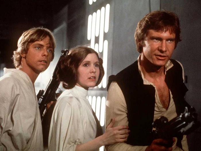 Mark Hamill, Carrie Fisher şi Harrison Ford, personaje principale din seria originală FOTO Lucafilm