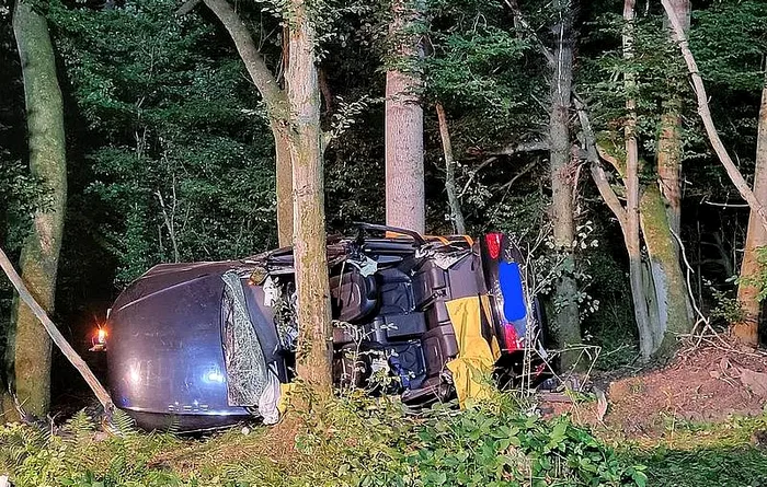 Patru români au murit într-un accident cumplit în Germania FOTO: Feuerwehr Reinhardshagen