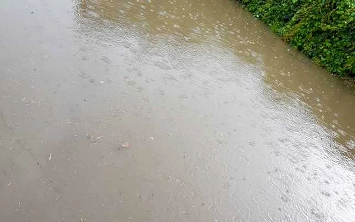 Asupra localităţii s-a abătut potopul