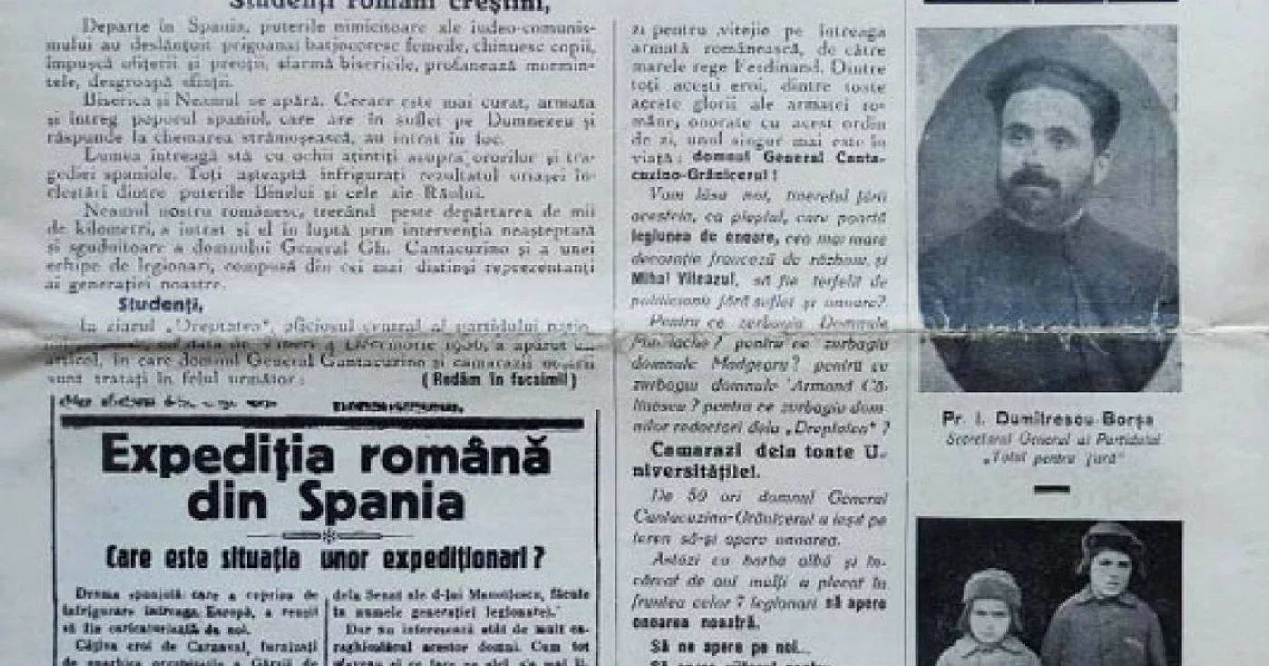 Publicaţia legionară Cuvantul Argeşului, aparută din 1935, era considerată “organul bilunar de luptă naţională şi informare cinstită"    Sursa: istoriaincomoda.wordpress.com