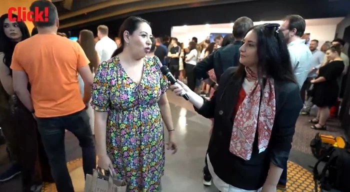 Oana Roman, la premiera filmului Norocoșii foto: Click!