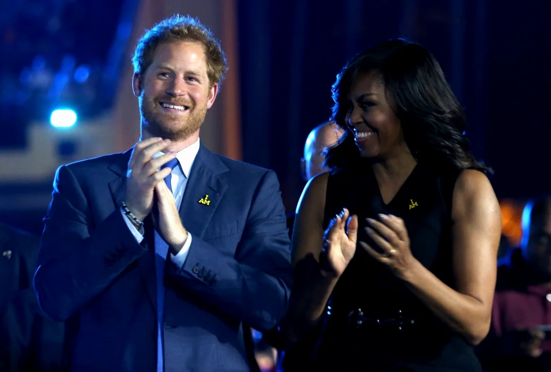 michelle obama si printul harry foto guliver/getty images