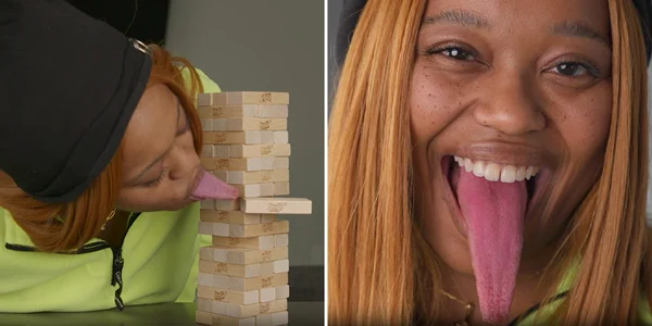 Chanel Tapper cea ma lunga limba FOTO Guinness World Records