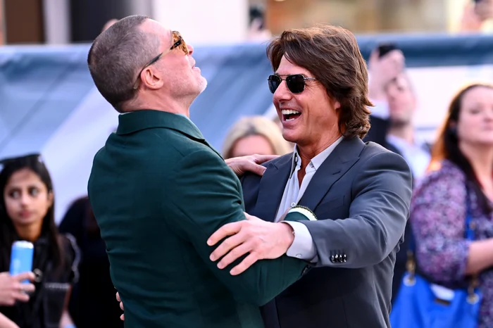 Brad Pitt și Tom Cruise la premiera europeană a filmului F1, Leicester Square, pe 23 iunie 2025, la Londra, GettyImages (4) jpg