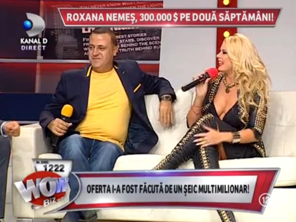 Roxana şi Nasser au povestit cum a decurs întâlnirea cu şeicul arab (captură: Kanal D)