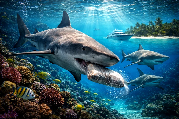 Cercetătorii au descoperit că mai mulți rechini cu cocaină în sânge / foto: Click!