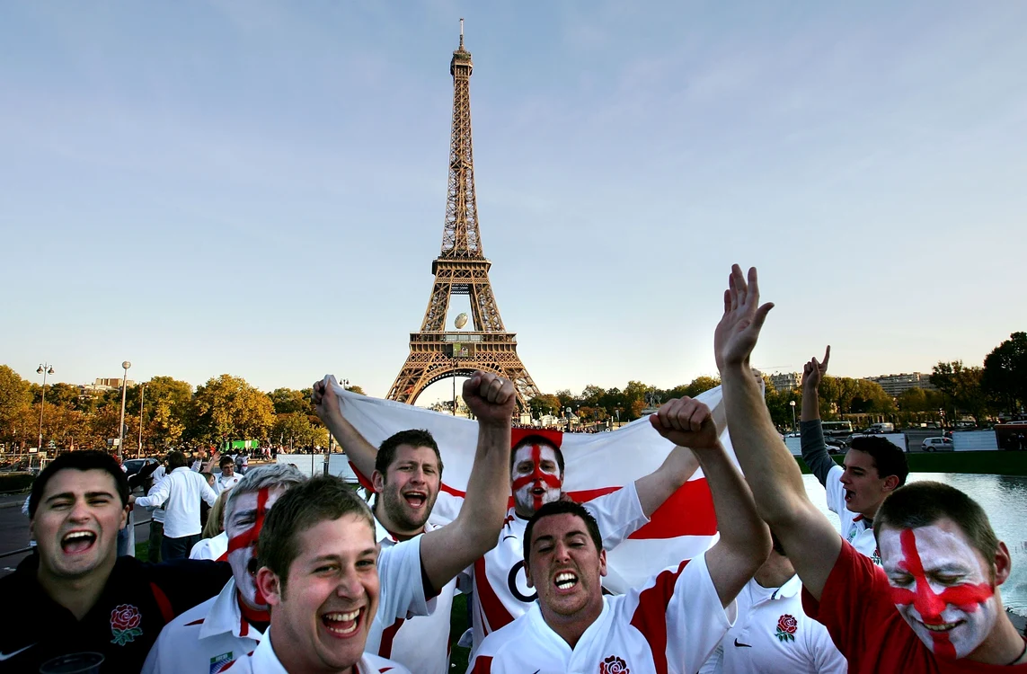 Suporterii echipei de rugby a Angliei fredonează „Swing Low, Sweet Chariot” la fiecare meciFoto: Guliver / GettyImages