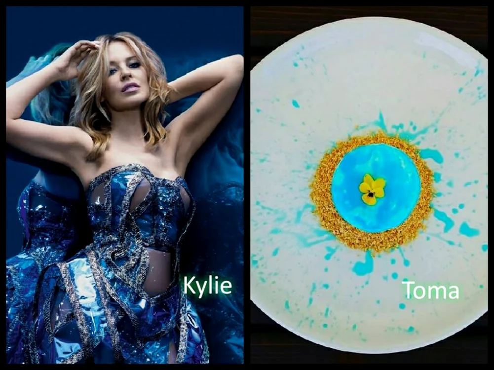 În asociere cu Kylie Minogue a realizat un desert ce reprezintă nisipul şi marea