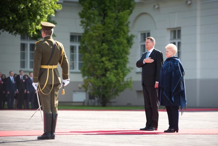 Dalia Grybauskaite şi Klaus Iohannis, la Vilnius       Foto: presidency.ro