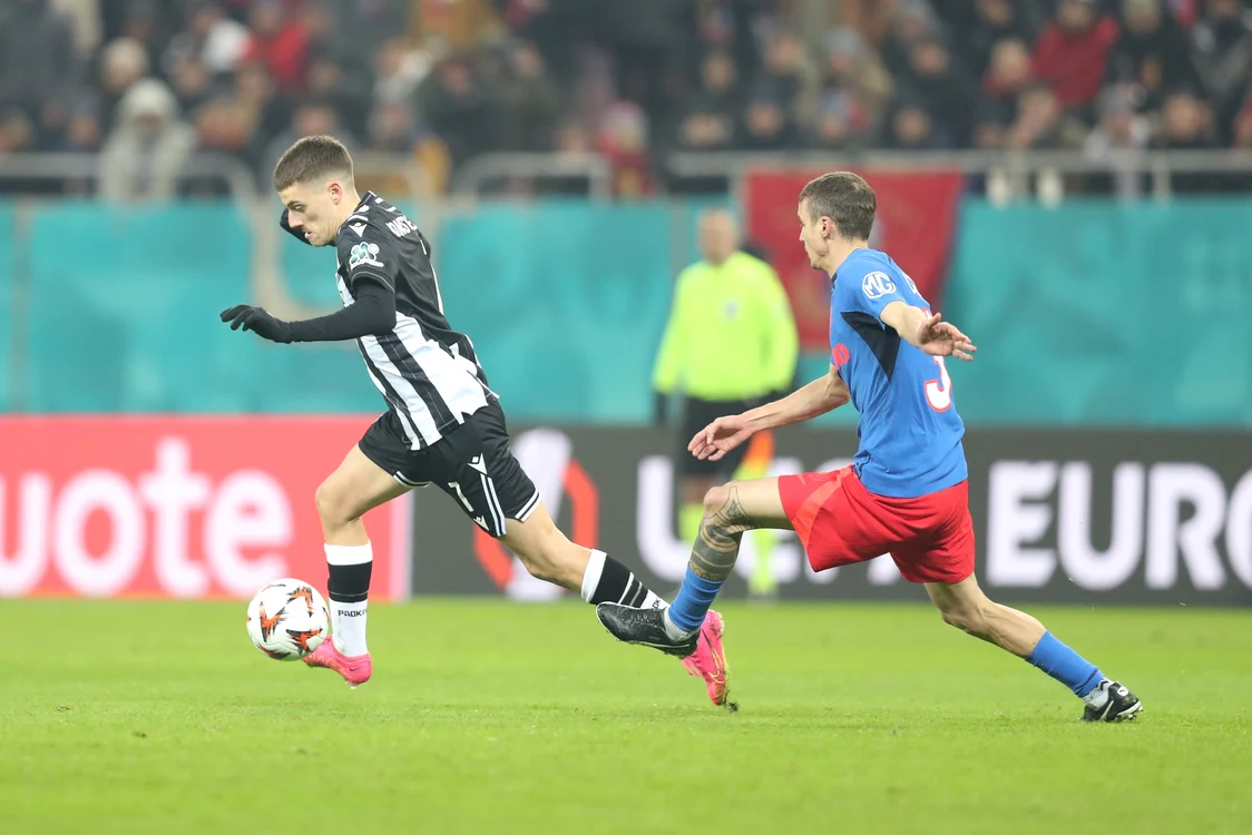 Cisotti, dreapta, a alergat, dar a și marcat FOTO Facebook PAOK