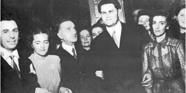 Iuliu Maniu la nunta lui Corneliu Coposu cu Arlette Sursa corneliu-coposu.ro