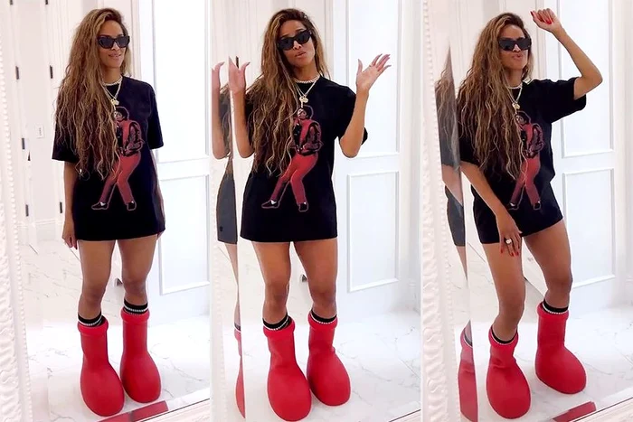 Ciara și-a cumpărat cizmele Big Red Boots pe varianta roșu / Foto: Instagram