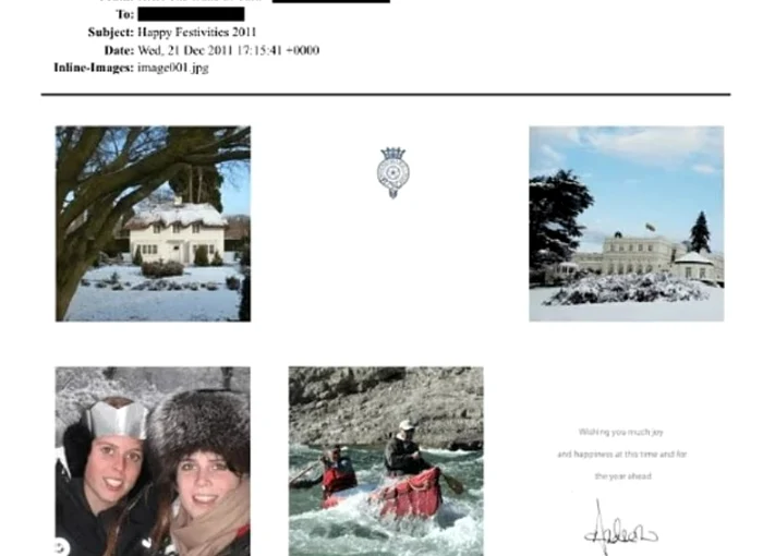 Felicitarea trimisă lui Epstein FOTO: Departamentul de Justiție