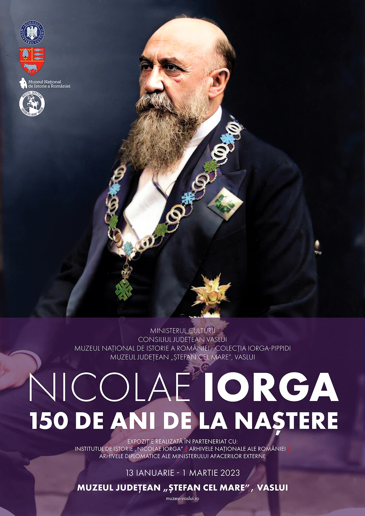 Deschiderea expoziției Nicolae Iorga – 150 de ani de la naștere, la Muzeul Județean Ștefan cel Mare din Vaslui