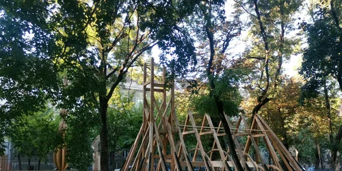 Scheletul bisericii de la Povergina a ajuns la Timișoara FOTO Ștefan Both
