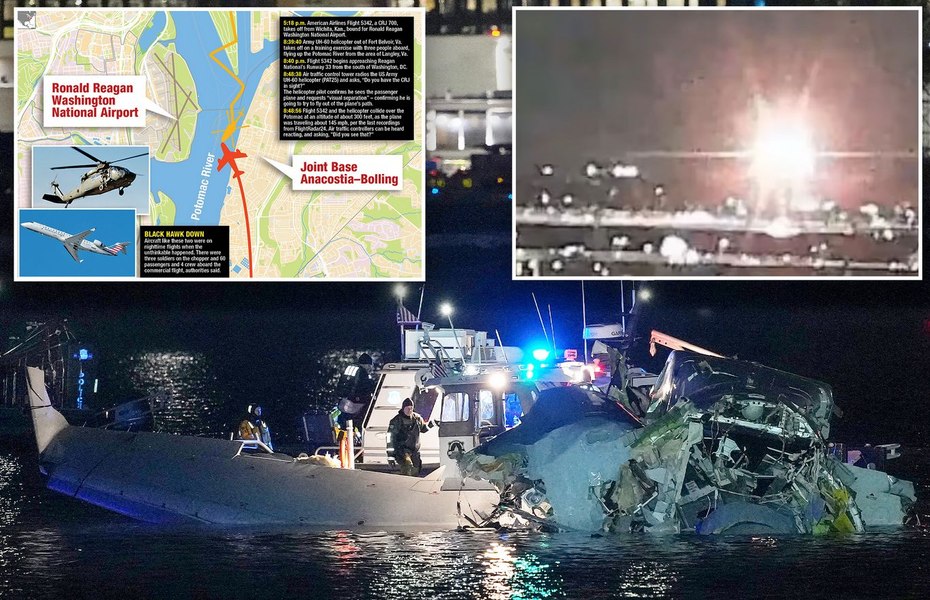NY Post, despre accidentul aviatic din SUA: „Oroare în cer”. Controlor de trafic: „Tocmai am văzut o minge de foc, care apoi a dispărut”