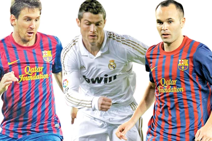 
    Lionel Messi 10,5 milioane €, Cristiano Ronaldo 13 milioane €, Andres Iniesta 5 milioane €  