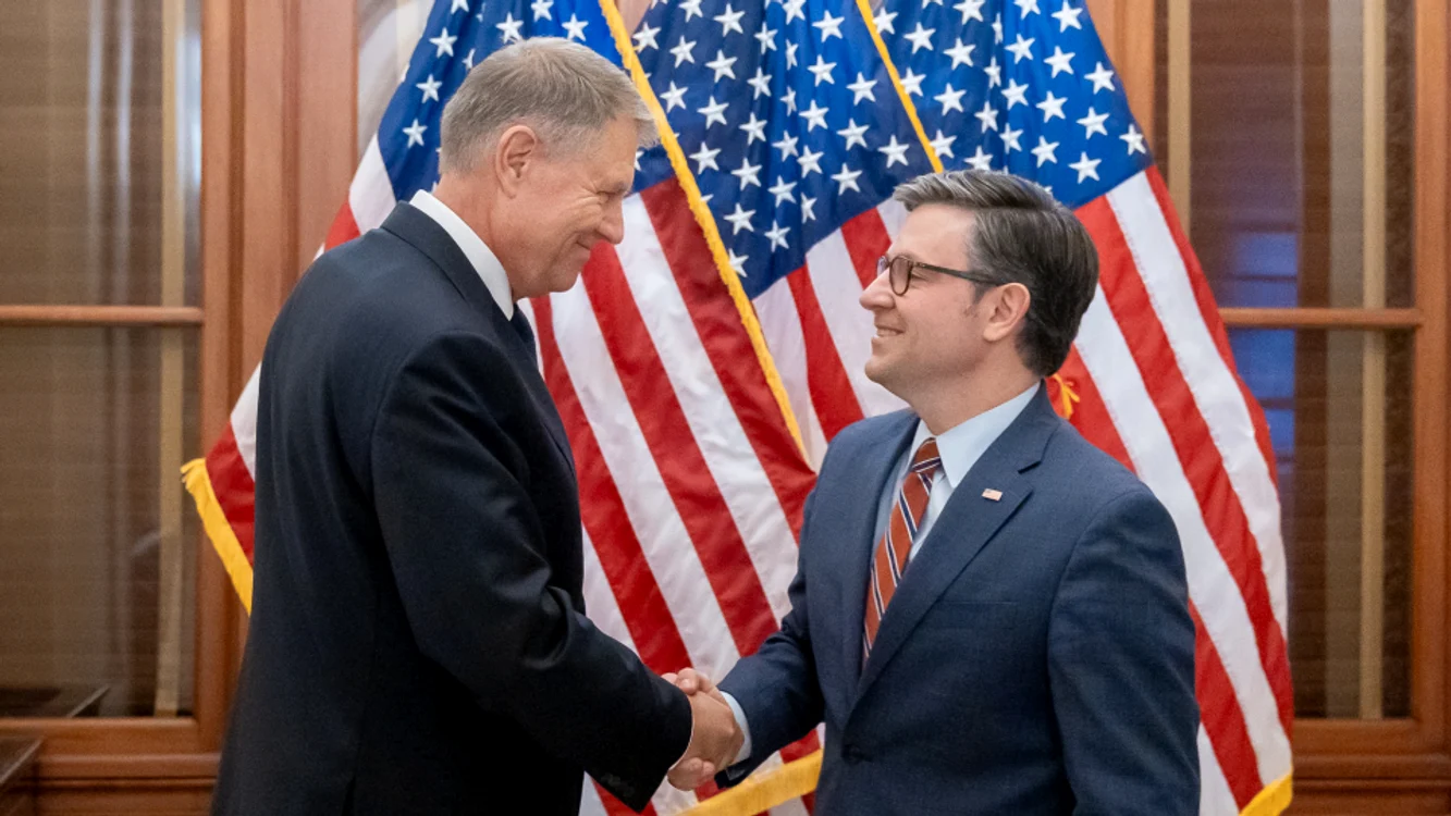 Întâlnirea lui Klaus Iohannis cu Mike Johnson. FOTO presidency.ro