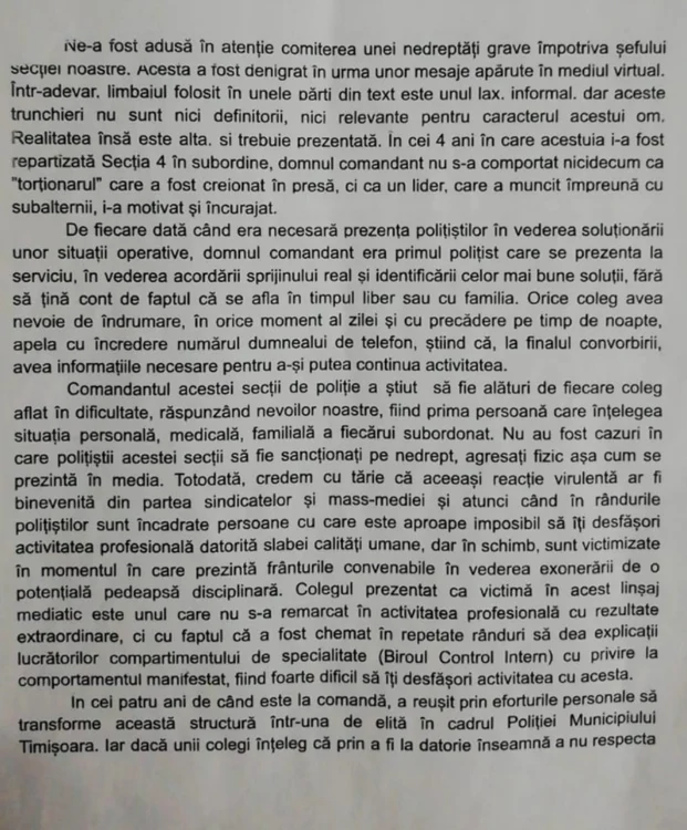 Scrisoare sectia 4