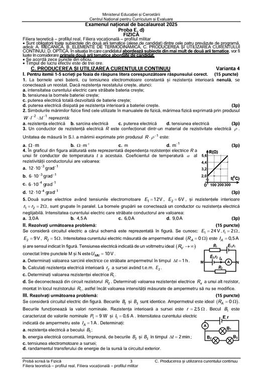 Bacalaureat 2025 - sesiunea de toamnă. Elevii au susținut proba la alegere a profilului. Subiecte și bareme de corectare 34 image